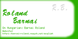 roland barnai business card
